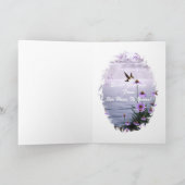 Ostern-Kolibri-Blumen-Karte Feiertagskarte (Innenseite)