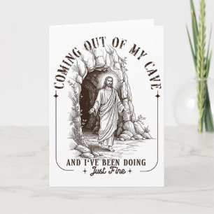 Ostern kommt aus meiner Höhle Jesus Auferstehung M Karte