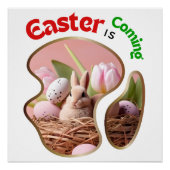 Ostern kommt - Niedliche Küken Poster (Vorderseite)