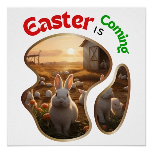 Ostern kommt - Ostern Poster (Vorderseite)