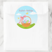 Ostern-Korb-Aufkleber Runder Aufkleber (Tasche)