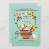 Ostern-Korb-Einladung Einladung (Vorne/Hinten)