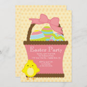 Ostern-Korb-Küken-Ostern-Party Einladung (Vorne/Hinten)
