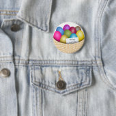 Ostern-Korb mit buntem Ei-Knopf Button (Beispiel)
