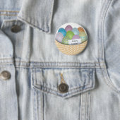 Ostern-Korb mit farbigem Ei-Knopf Button (Beispiel)