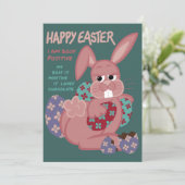 Ostern - Körperpositiver Hasen - Schokoladenoberfl Feiertagskarte (Stehend Vorderseite)