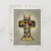 Ostern-Kreuz Feiertagspostkarte (Vorne/Hinten)