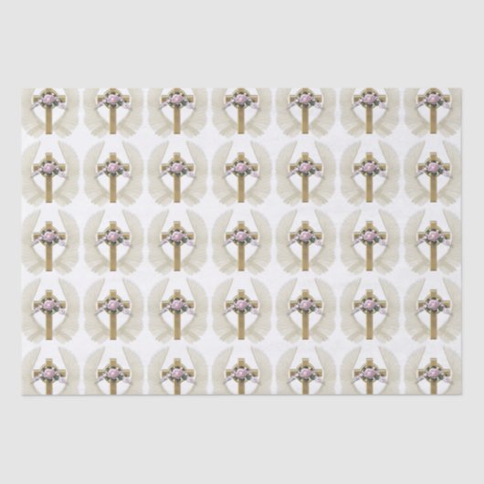 Ostern-Kreuz mit Engel wings Seidenpapier (Vorderseite)