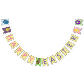 Ostern-Küken Eggs Häschen-Flaggen-Fahne Wimpelkette (Alle)