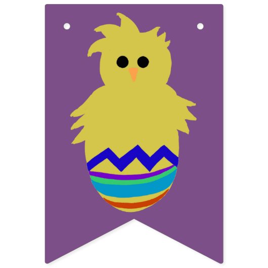Ostern-Küken Eggs Häschen-Flaggen-Fahne Wimpelkette (Zweite Fahne)