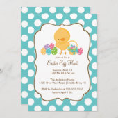 Ostern-Küken-Ei-Jagd-Ostern-Party Einladung (Vorne/Hinten)