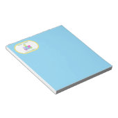 OSTERN Küken Eier und hellblaues Papier Notizblock (angewinkelt)