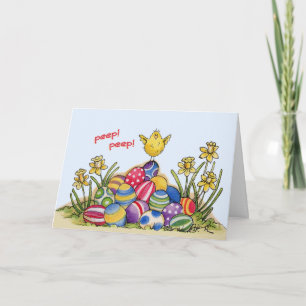 Ostern-Küken - Gruß-Karte Feiertagskarte