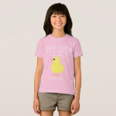 Ostern-Küken-personalisierter Allergie-Alarm Kleinkind T-shirt (Vorne ganz)