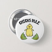Ostern-Küken-Regel Button (Vorne & Hinten)
