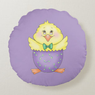 Ostern-Küken Rundes Kissen
