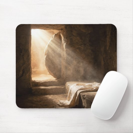 Ostern leeres Grab mit Grabtuch Mousepad (Mit Mouse)