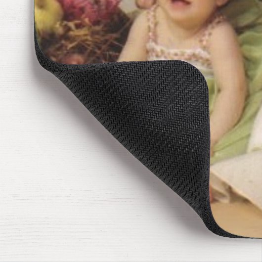 Ostern-Mädchen Mousepad (Ecke)