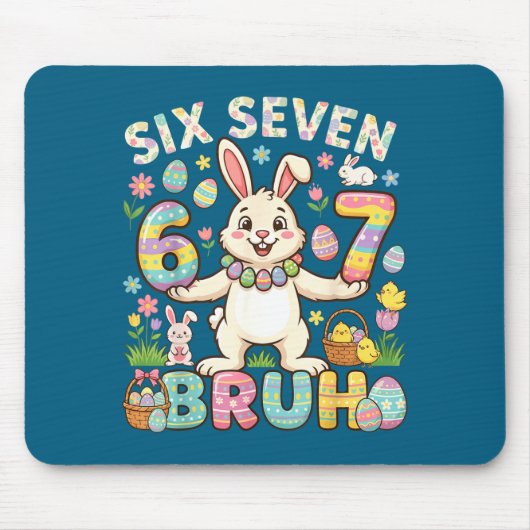 Ostern Mädchen Tag Bruh 67 Meme Mousepad (Vorne)