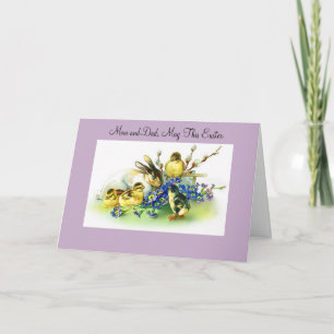 Ostern-Mama und -Vater Feiertagskarte