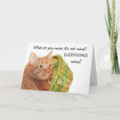 Ostern-Miezekatze Feiertagskarte (Vorderseite)