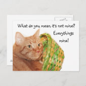 Ostern-Miezekatze Feiertagspostkarte (Vorne/Hinten)