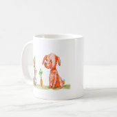 Ostern mit Hund und Hase Kaffeetasse (Vorderseite Links)