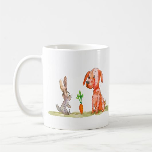 Ostern mit Hund und Hase Kaffeetasse (Links)