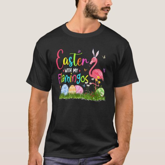 Ostern mit meinem Flamingos Niedlichen Flamingos E T-Shirt (Vorderseite)