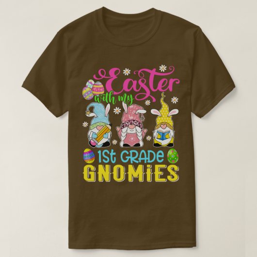 Ostern mit meinen Gnomen der 1. Klasse Gezwitscher T-Shirt (Design vorne)