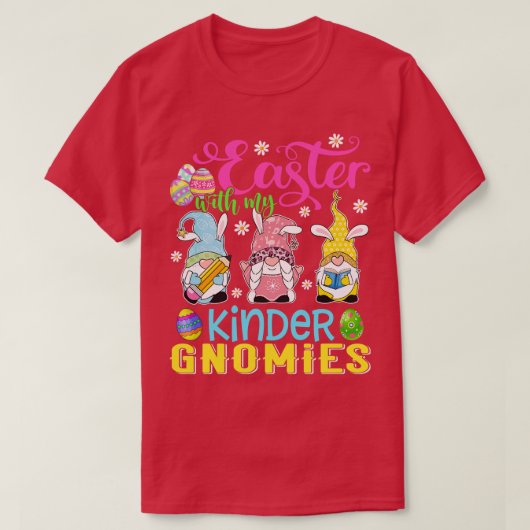 Ostern mit meinen Kindergnomies Funny Teachome T-Shirt (Design vorne)