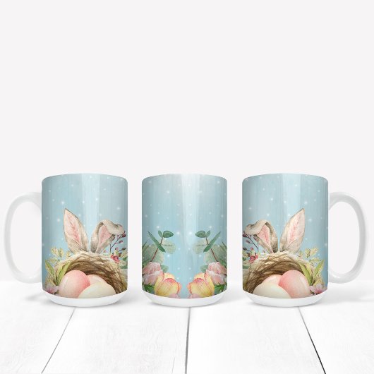 Ostern mit sonnigen Ohren und Pastellfarben Kaffeetasse