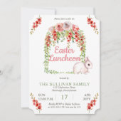 Ostern Mittagessen Bunny Rabbit Floral | Rahmen fü Einladung (Vorderseite)