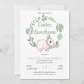 Ostern Mittagessen Bunny Rabbit Sage Blumenstrauß Einladung (Vorderseite)
