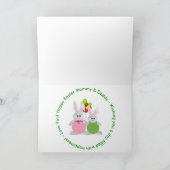Ostern - Mommy & Daddy - Bunnies & Balloons Feiertagskarte (Innenseite)