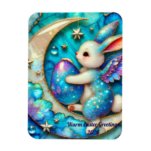 OSTERN ~ Mondhase ~ Flexibler Fotomagnet Magnet (Vertikal)