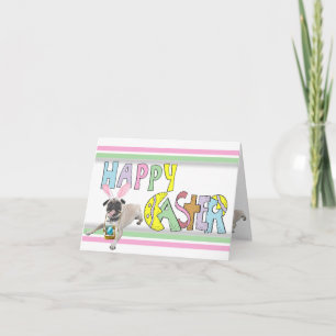 Ostern-Mops Feiertagskarte