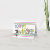 Ostern-Mops Feiertagskarte (Vorderseite)