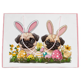 Ostern Mops Hunde Sonnige Ohren Große Geschenktüte