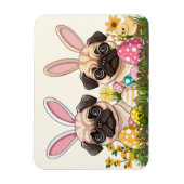 Ostern Mops Hunde Sonnige Ohren Magnet (Vertikal)