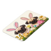 Ostern Mops Hunde Sonnige Ohren Magnet (Linke Seite)