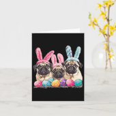 Ostern Mops Osterhund Mops Dog Bunny Ears Ostern O Karte (Gelbe Blume)