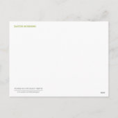 Ostern-Morgen Feiertagspostkarte (Rückseite)