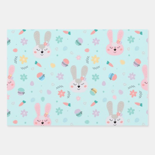 Ostern Muster Bunny Egg, Osterurlaub Geschenk Geschenkpapier Set (Vorderseite 3)