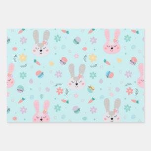Ostern Muster Bunny Egg, Osterurlaub Geschenk Geschenkpapier Set