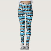 Ostern-Muster. Irgendeine Hintergrundfarbe Leggings (Vorderseite)