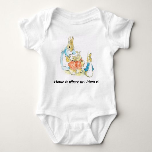 Ostern, Mutterkaninchen Beatrix-Töpferbabybodysuit Baby Strampler (Vorderseite)