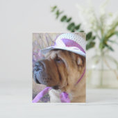 Ostern-Mütze Feiertagspostkarte (Stehend Vorderseite)