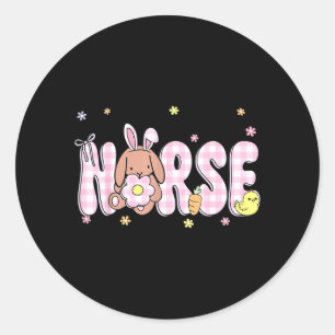 Ostern Nachbetreuungskrankenschwester Groovy NICU Runder Aufkleber