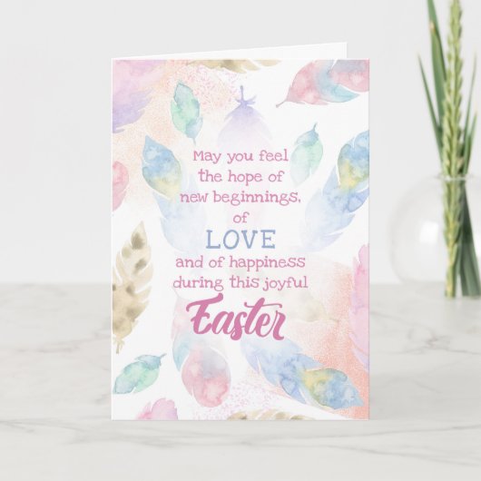 Ostern - Neuanfang Segen Feiertagskarte (Vorderseite)